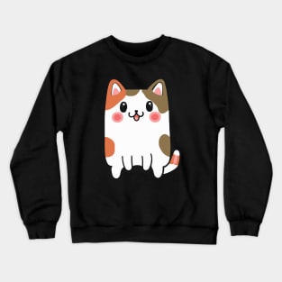 kawaii cat cute tabby Crewneck Sweatshirt